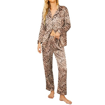 Ekouaer Silk Satin Pajamas Women's Long Sleeve Set