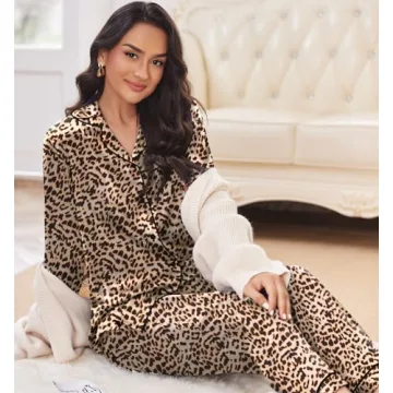 Ekouaer Silk Satin Pajamas Women's Long Sleeve Set