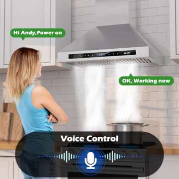 30 inch Wall Mount Range Hood with 900 CFM Suction