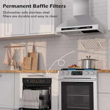 30 inch Wall Mount Range Hood with 900 CFM Suction