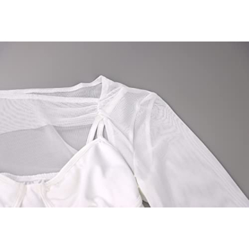 Stylish Meladyan Mesh Crop Top Set for Women