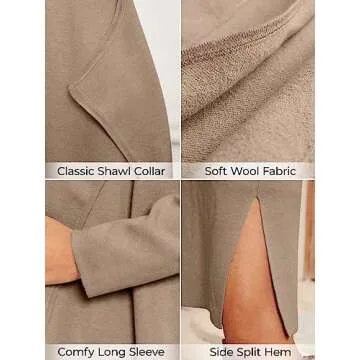 LILLUSORY Women's Trendy Long Cardigan Winter Coat