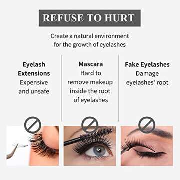 Eyelash Growth Serum, BREYLEE Lash Boost Serum, Eyelash Conditioner for Longer, Fuller, & Thicker Lashes, Silver (3ML/ 0.1 Fl. Oz),Fast Results in 30 days