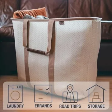 CleverMade Collapsible Laundry Caddy - Space Saver and Stylish