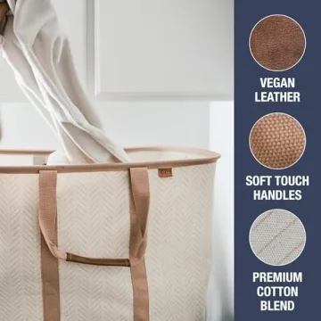CleverMade Collapsible Laundry Caddy - Space Saver and Stylish