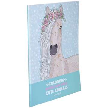 Coloring Books For Girls: Cute Animals: Relaxing Colouring Book for Girls, Cute Horses, Birds, Owls, Elephants, Dogs, Cats, Turtles, Bears, Rabbits, Ages 4-8, 9-12, 13-19