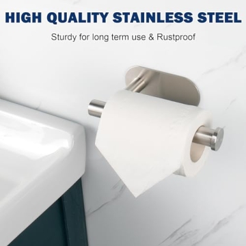 Self-Adhesive Toilet Paper Holder - No Drilling Required
