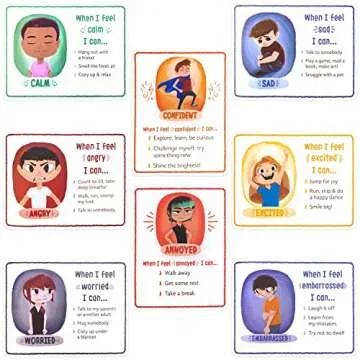 How I'm Feeling Bundle | 8-Pack Educational Classroom Posters and 100 Emotional Intelligence Flashcards | Toddlers & Special Needs Children | Teach Empathy, Social Skills, Coping Strategies