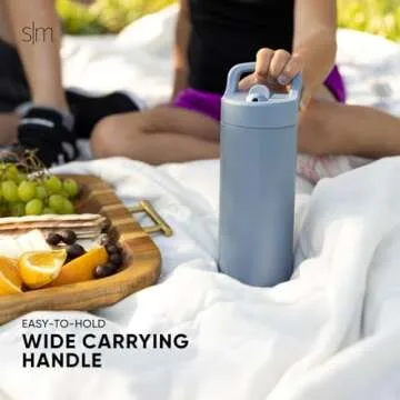 Simple Modern Kids Water Bottle with Straw lid | Insulated Stainless Steel Thermos | Reusable Water Bottles for Girls, School & Sports | Leak Proof & BPA Free | Mesa Collection | 16oz, Lavender Mist