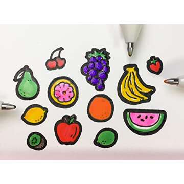 Sakura 38495 2-Piece Glaze 3-Dimensional Glossy Ink Pen Set, Gloss Black