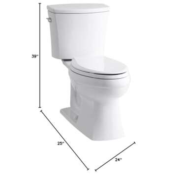 KOHLER K-3754-0 Kelston Comfort Height Toilet with AquaPiston