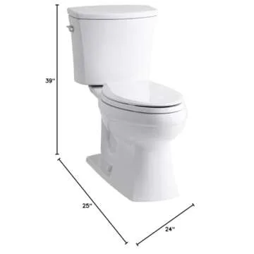KOHLER K-3754-0 Kelston Comfort Height Toilet with AquaPiston
