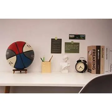 LuxRound Walnut Ball Stand Holder for Sports Memorabilia Display