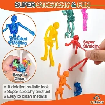 UpBrands Stretchy Skeletons 48 Pack Kids Party Favors