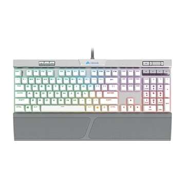 Corsair K70 RGB MK.2 SE Mechanical RAPIDFIRE Gaming Keyboard - USB Passthrough & Media Controls - PBT Double-Shot Keycaps - Cherry MX Speed - RGB LED Backlit - White