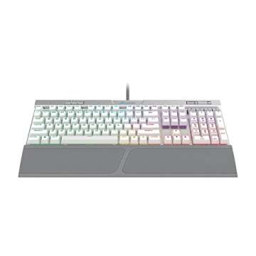 Corsair K70 RGB MK.2 SE Mechanical RAPIDFIRE Gaming Keyboard - USB Passthrough & Media Controls - PBT Double-Shot Keycaps - Cherry MX Speed - RGB LED Backlit - White
