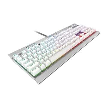 Corsair K70 RGB MK.2 SE Mechanical RAPIDFIRE Gaming Keyboard - USB Passthrough & Media Controls - PBT Double-Shot Keycaps - Cherry MX Speed - RGB LED Backlit - White