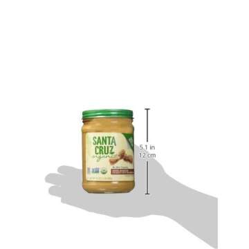 Santa Cruz Organic No Stir Peanut Butter 16 oz - Creamy Goodness