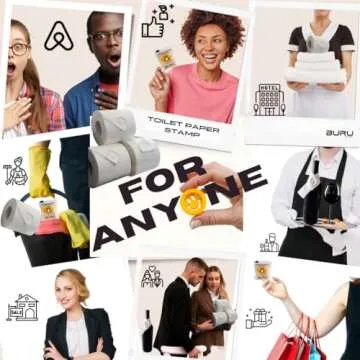 BURU SOLUTIONS Toilet Paper Stamp Fun (Smiley Face) - Add a Unique Personal Touch to Your Bathroom Decor! Enhance Your Home Decor. Ideal for Housekeeping, Hotels, Rentals, Home Staging Decor and More