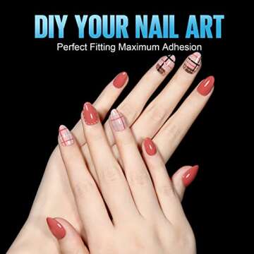 TOMICCA Short Almond Nail Tips, 360Pcs Soft Nail Tips Almond Shape Short, 12 Sizes Half Matte Acrylic Almond Nail Tips, Fake Nail Tips for Home DIY Salon