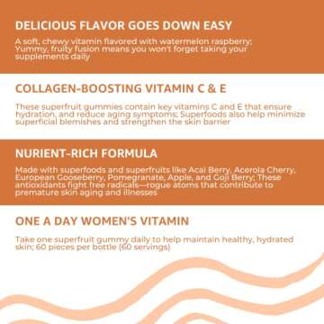 Baby Blues Skin Glow Gummies with 14 Superfoods for Collagen Boost