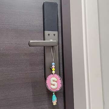 Cute Personalized Car Decor - Janhavi Pink Hanging Ornament