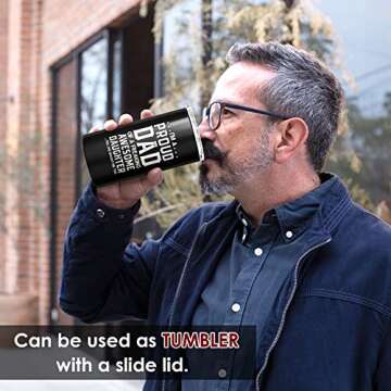 SANDJEST 4-in-1 Dad Tumbler for Perfect Gifts