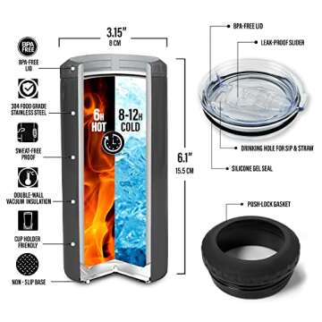 SANDJEST 4-in-1 Dad Tumbler for Perfect Gifts