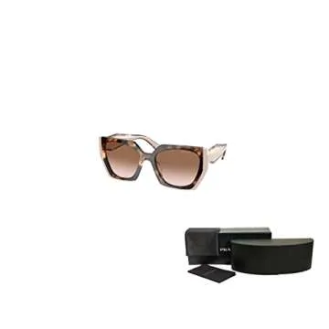 Prada PR15WS 01R0A6 54MM Tortoise Caramel/Powder/Brown Gradient Rectangular Sunglasses for Women + BUNDLE With Designer iWear Eyewear Kit