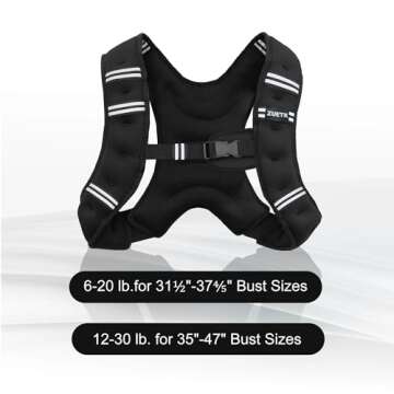 ZUETK Weighted Vest for Enhanced Strength and Safety