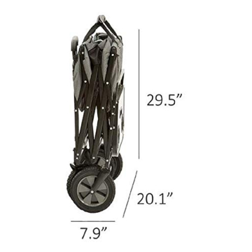 MacSports Collapsible Utility Wagon with Table and Drink Holders