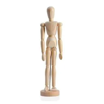 HSOMiD 12'' Wooden Manikin for Art and Decor