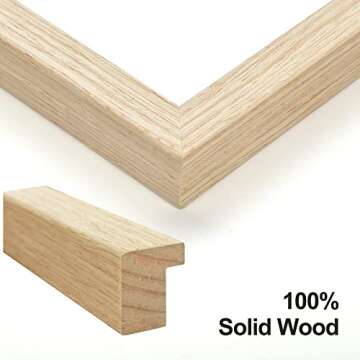 Yaetm 16x24 Wood Frame Set of 4 - Elegant Oak Picture Frames