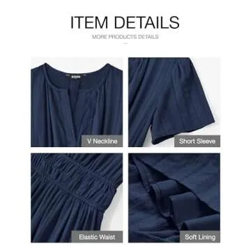 BTFBM Womens Summer Casual Maxi Dress with Pockets