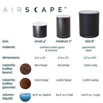 Airscape Coffee Canister | Freshness Unmatched | Sleek Design
