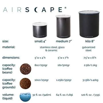 Airscape Coffee Canister | Freshness Unmatched | Sleek Design