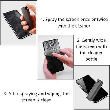 4PCS Screen Cleaner Touchscreen Mist Spray, Portable Reusable Fingerprint-Proof Spray Bottle for Phone/Laptop/Tablet/Monitor/Car Screen4PCS