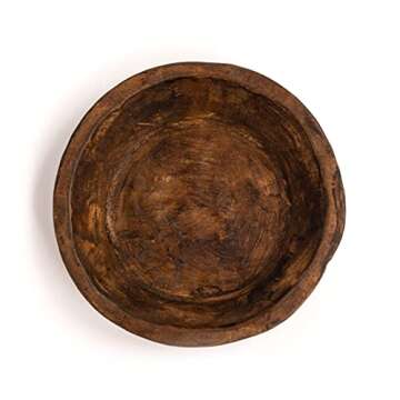 Rustic Handmade Dough Bowl by Red Barn Candle Co.