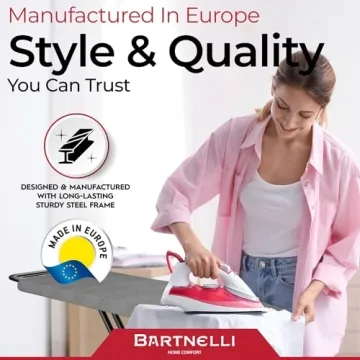 Bartnelli Ironing Board with 4 Layered Cover & Adjustable Height