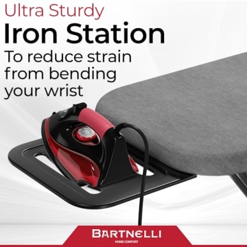 Bartnelli Ironing Board with 4 Layered Cover & Adjustable Height