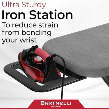 Bartnelli Ironing Board with 4 Layered Cover & Adjustable Height