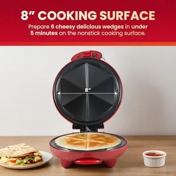 Elite Gourmet Quesadilla Maker - Easy 8" Non-Stick Cooking