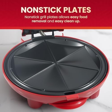 Elite Gourmet Quesadilla Maker - Easy 8" Non-Stick Cooking