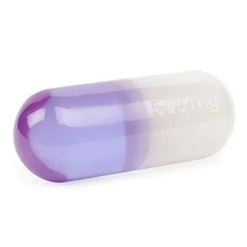 Jonathan Adler - Large Purple Lucite Pill Sculpture: Bold Decor Statement