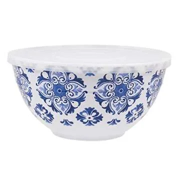 Multicolor Melamine Bowl Set with Lids for Easy Meal Prep