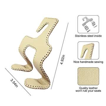 Leather Headrest Hooks for Car - Versatile Back Seat Organizers