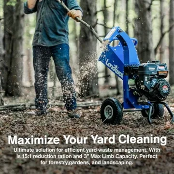 Landworks Mini Wood Chipper Powerful Compact Versatile Design