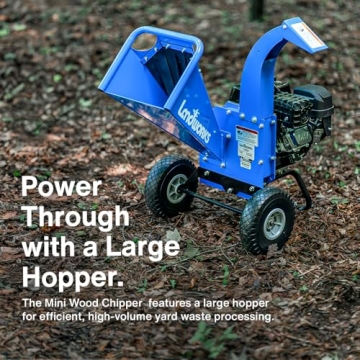 Landworks Mini Wood Chipper Powerful Compact Versatile Design