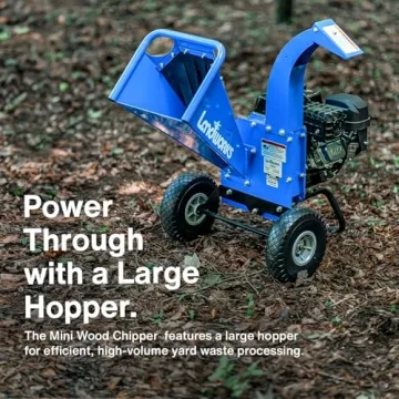 Landworks Mini Wood Chipper Powerful Compact Versatile Design