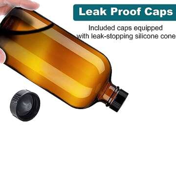 HAOERMEI 16 oz Amber Glass Spray Bottles for Cleaning & Essentials